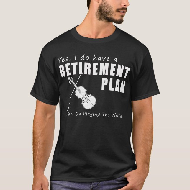 Camiseta Viola-nt Retirement Melodies: Engraçado Design de  (Frente)
