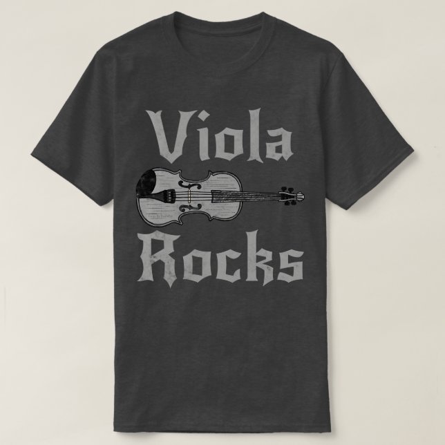 Camiseta Viola Rocks Violista Heavy Rock Gótico (Frente do Design)