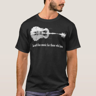 Camiseta Violão Acústico A Terra Tem Música Para Aqueles Qu