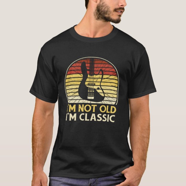 Camiseta Violão Acústico Clássico de Envelhecimento Não Ant (Frente)