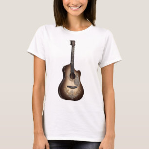 Camiseta Violão acústico detalhado com cordas