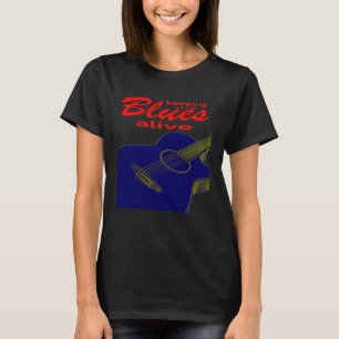 Camiseta Violão acústico mantendo os Blues vivos