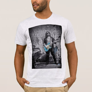 Camiseta Violão azul riscado