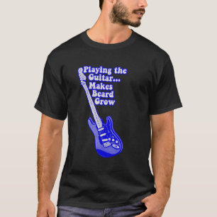 Camiseta Violão azul-vindima com palavras motivacionais
