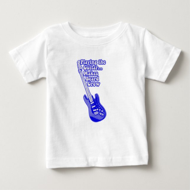 Camiseta Violão azul-vindima com palavras motivacionais (Frente)