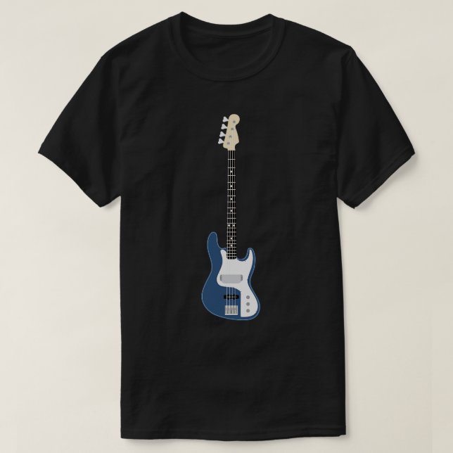 Camiseta Violão Bass Azul (Frente do Design)