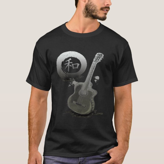 Camiseta Violão & Círculo Zen Japonês (Frente)