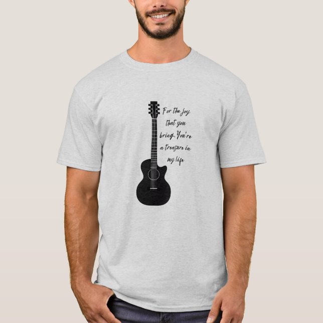 Camiseta Violão com Poema Simples (Frente)