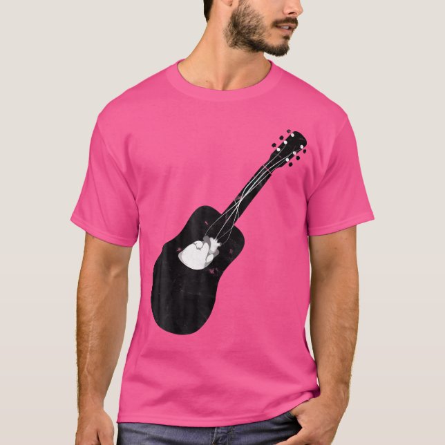 Camiseta Violão - Coração De Cordas De Violão Acústico (Frente)