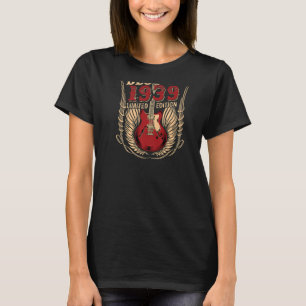 Camiseta Violão De Aniversário De 83 Anos Melhor De 1939