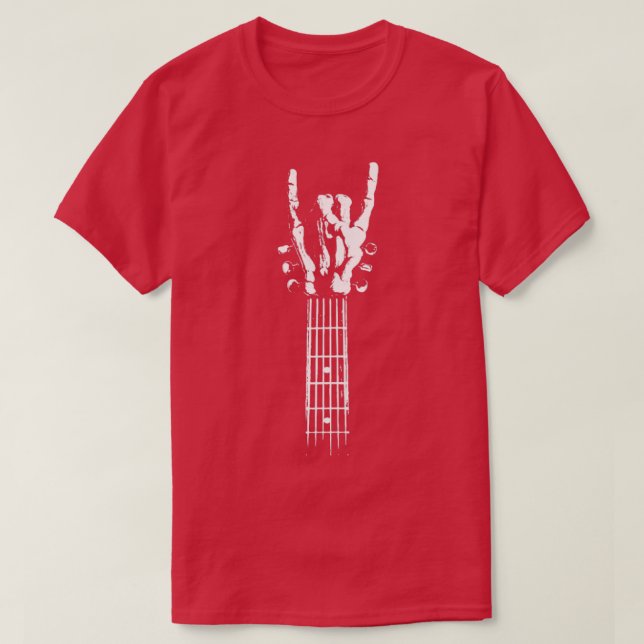 Camiseta Violão de esqueleto (Frente do Design)