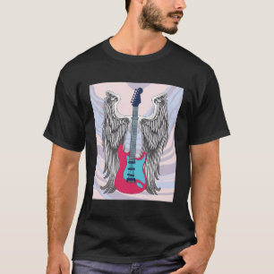 Camiseta Violão De Instrumento Favorito Com Asas
