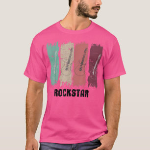 Camiseta Violão de rock retro