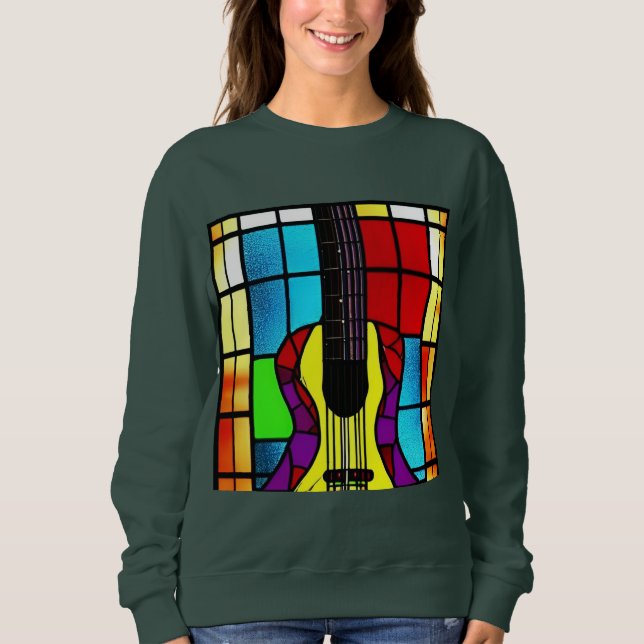 Camiseta Violão-de-vidro colorido (Frente)