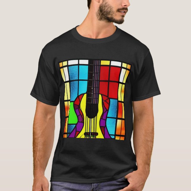 Camiseta Violão-de-vidro colorido (Frente)