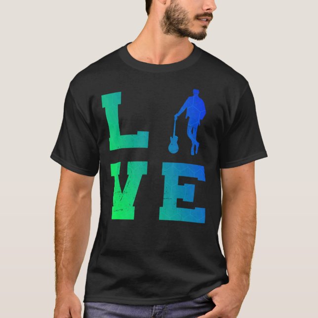 Camiseta Violão elétrico masculino (Frente)
