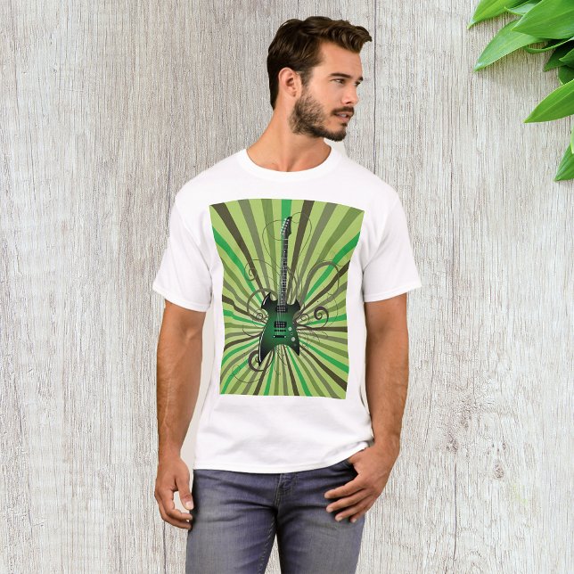 Camiseta Violão Elétrico Verde (Criador carregado)