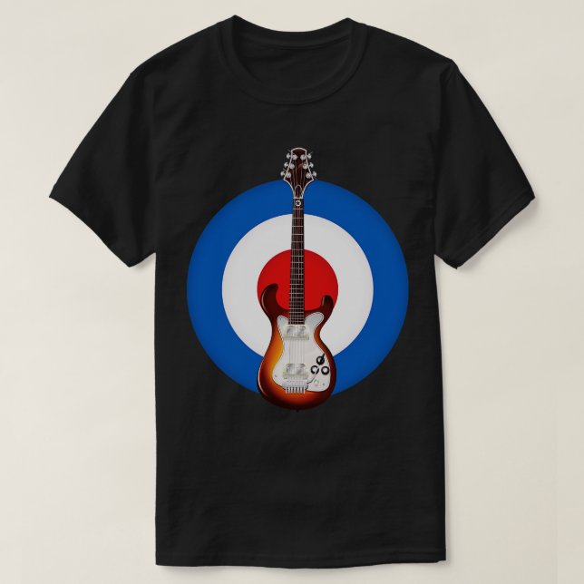 Camiseta Violão Eletrônico Rocker (Frente do Design)