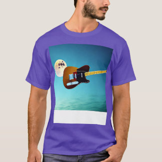 Camiseta Violão Flutuando No Céu
