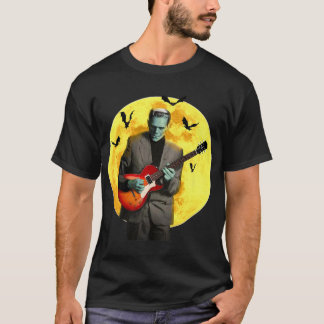 Camiseta Violão Franken Frankenstein Joga Violão Elétrico