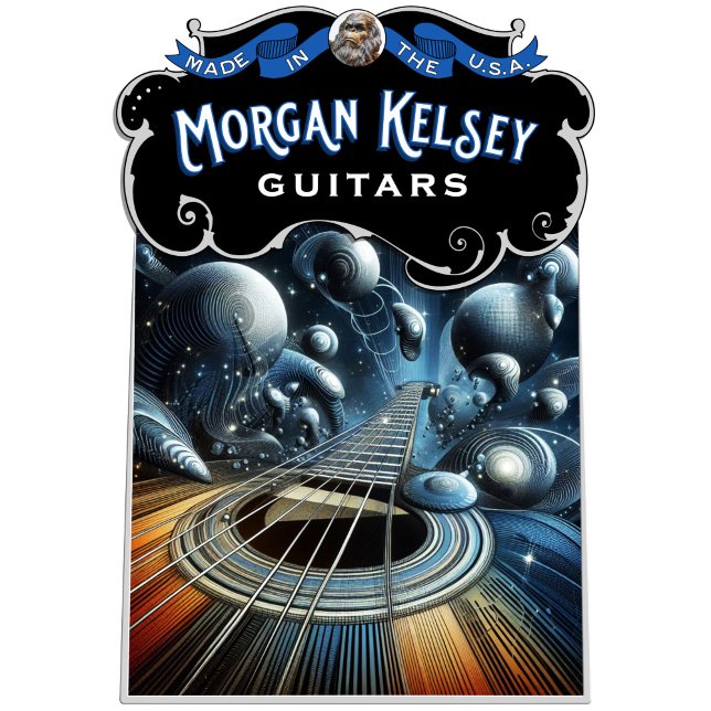 Camiseta Violão no espaço (Criador carregado)