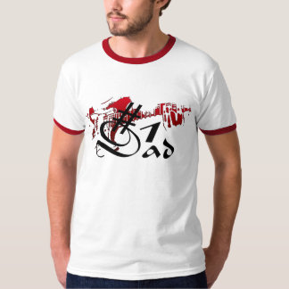 Camiseta Violão Pai nº 1 vermelho