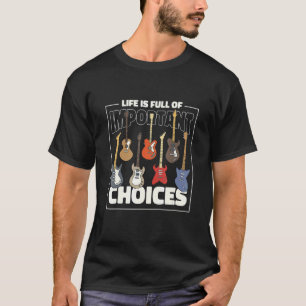 Camiseta Violão Para Homens e Mulheres