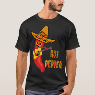 Camiseta Violão Pimenta Engraçado Tocando Mariachi Jalapeno