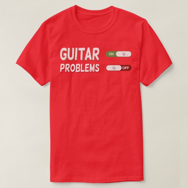 Camiseta Violão Sobre Problemas Desligado (Frente do Design)