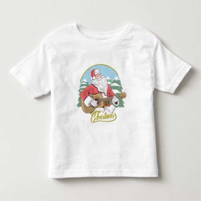 Camiseta Violão tocando Papai Noel | Natal (Frente)