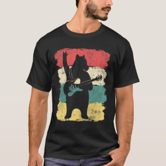 Camiseta Violão Vintage Para Homens Banda Música Guitarrist