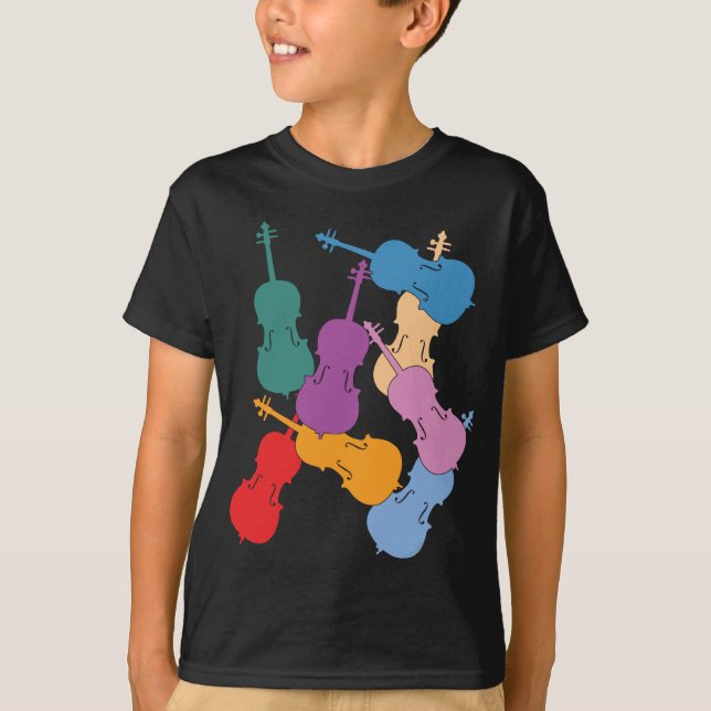 Camiseta Violas Coloridas (Frente)