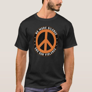 Camiseta Violência contra as armas não mais silêncio acabe 