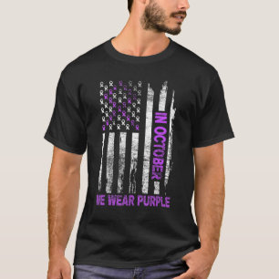 Camiseta Violência Doméstica Familiar Sensibilização Roxo R