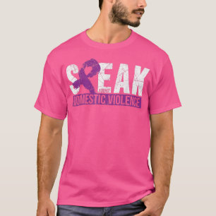 Camiseta Violência Doméstica Sensibilização Púrpura Igualda