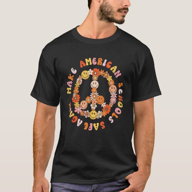 Camiseta Violência Excessiva De Armas Torna As Escolas Amer (Frente)