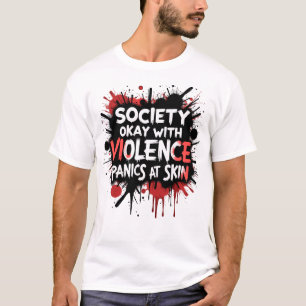 Camiseta Violência vs. Tee da Pele