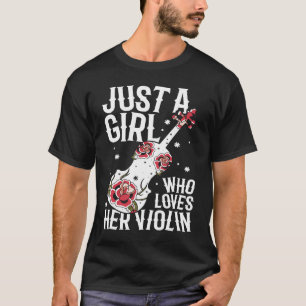 Camiseta Violenta Apenas Uma Menina Que Ama O Violino 1