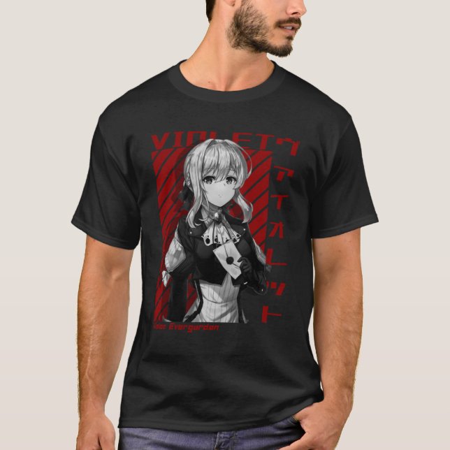 Camiseta Violet Evergarden ANIME CARTOON MANGA MEME GIFT (Frente)