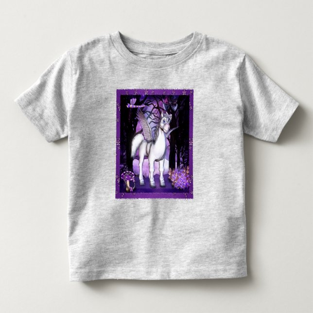 Camiseta Violet Pegasus Fantasy Art (Frente)