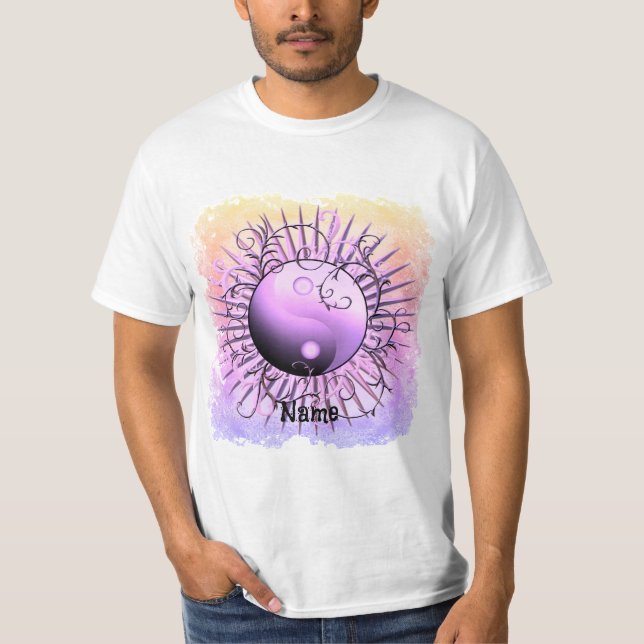 Camiseta Violet Swirl Yin Yang  (Frente)