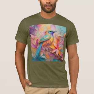 Camiseta Violet Throed Songbird Fantasy Bird