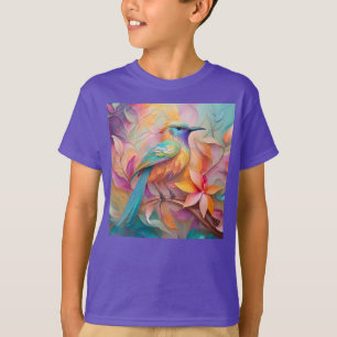 Camiseta Violet Throed Songbird Fantasy Bird