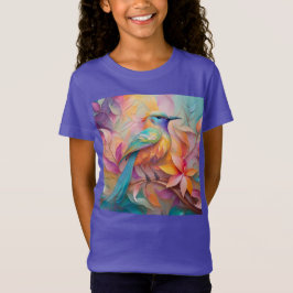 Camiseta Violet Throed Songbird Fantasy Bird