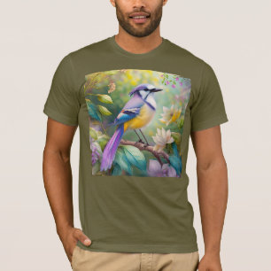 Camiseta Violet Tufted Jay Fantasy Bird