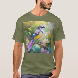 Camiseta Violet Tufted Jay Fantasy Bird