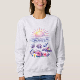 Camiseta violet watercolor creative beach