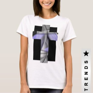 Camiseta Violeta de Lavanda de Tendência de Camisa-T