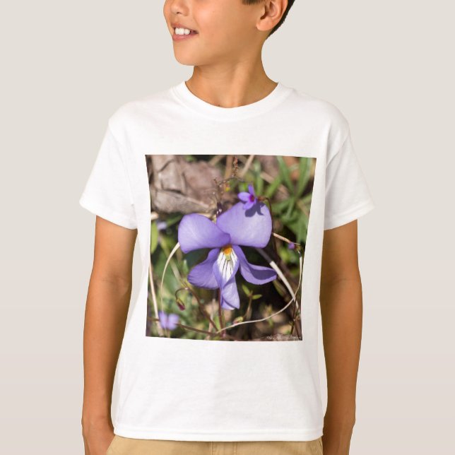 Camiseta Violeta de Pássaros com Bluets (Frente)