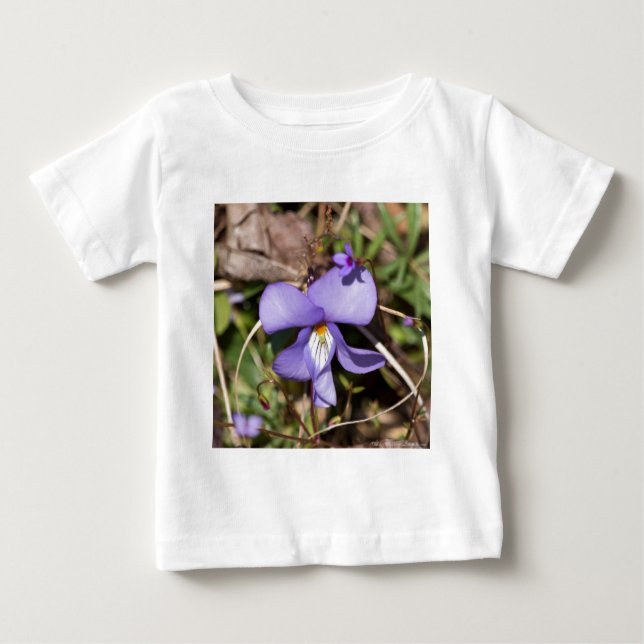 Camiseta Violeta de Pássaros com Bluets (Frente)